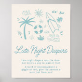 ブルーサーフベビーオンボードレイトナイトおむつ ポスター (正面)