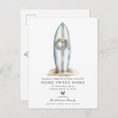 ブルーサーフボードのクリスマス移動発表 案内ポストカード (正面/裏面)