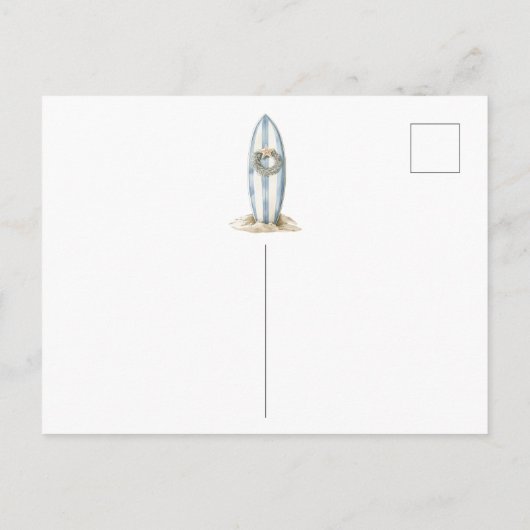 ブルーサーフボードのクリスマス移動発表 案内ポストカード (裏面)