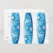ブルーサーフボードサマービーチアート ポストカード (正面/裏面)