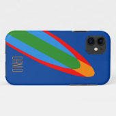 ブルーサーフボードデザイン iPhone サーフィンテーマ Case-Mate iPhoneケース (裏面(横))