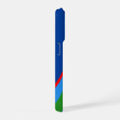 ブルーサーフボードデザインiPhone 15ケース サーフィンテーマ iPhoneケース (右側面)