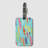 ブルーサーフボード荷物タグ ラゲッジタグ (正面縦)