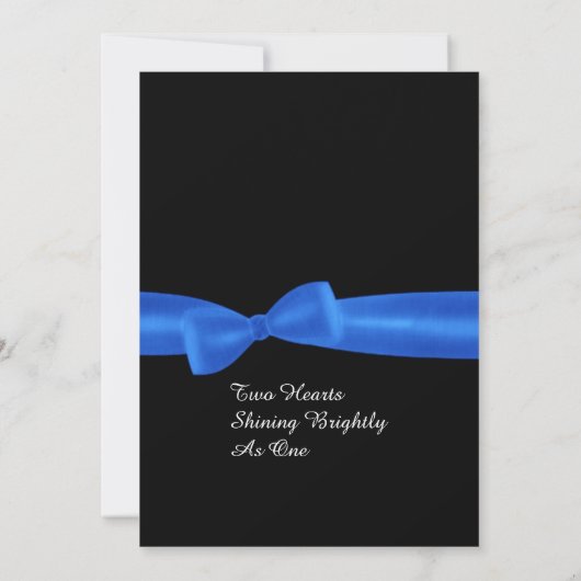 ブルーサ王室のテンボウブフェイクラックエレガントウェディング 招待状 (裏面)