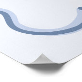 ブルーザガールコケットケーキ誕生日へようこそ ポスター (角)