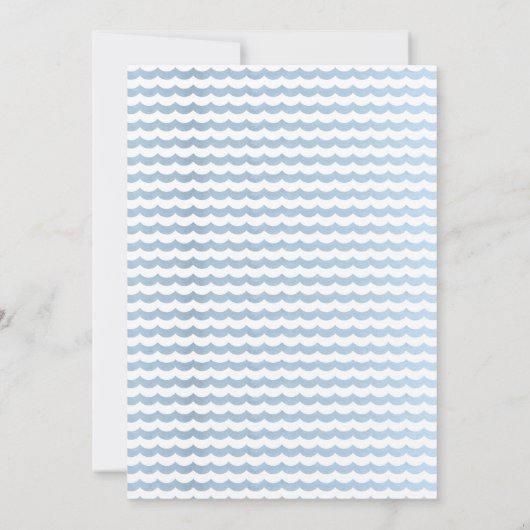 ブルーザシーボーイズ鯨ふくらはぎ赤ちゃんシャワー 招待状 (裏面)