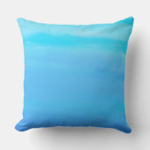 ブルーザスカイ抽象芸術アート クッション (正面)