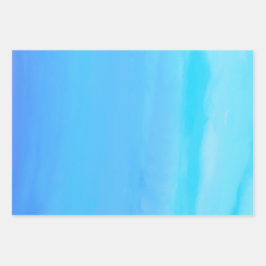 ブルーザスカイ抽象芸術アート ラッピングペーパーシート