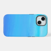 ブルーザスカイ抽象芸術アート iPhone 15ケース (裏面横)