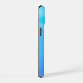 ブルーザスカイ抽象芸術アート iPhone 15ケース (右側面)
