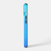 ブルーザスカイ抽象芸術アート iPhone 15ケース (左側面)