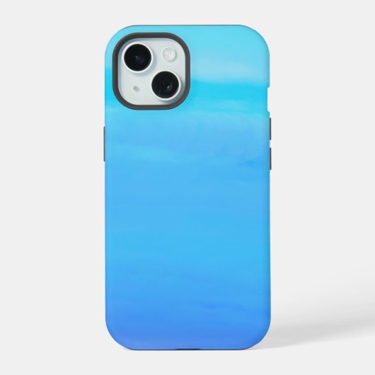 ブルーザスカイ抽象芸術アート iPhone 15ケース (裏面)
