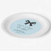 ブルーザノットの弓ウェディングシャワー ペーパープレート (アングル)