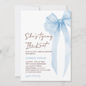 ブルーザノットの弓ブライダルシャワー 招待状 (正面)