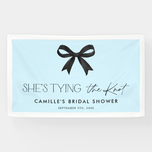 ブルーザノットの弓ブライダルシャワー 横断幕 (横)