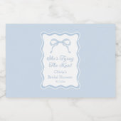 ブルーザノットを結ぶブライダルシャワーシャンパン リキュールボトルラベル (シングルラベル)