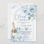ブルーザブライドはクラウドナインブライダルシャワー 招待状 (正面)