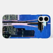 ブルーシアトルスカイラインシャワーカーテン Case-Mate iPhoneケース (裏面 (横))