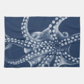 ブルーシアンタコのアート キッチンタオル (横)