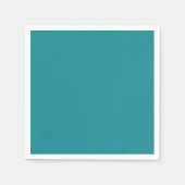 ブルーシアンティール(緑がかった色)ターコイズ春シーズンカ無地のラー スタンダードカクテルナプキン (正面)