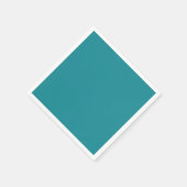 ブルーシアンティール(緑がかった色)ターコイズ春シーズンカ無地のラー スタンダードカクテルナプキン (角)