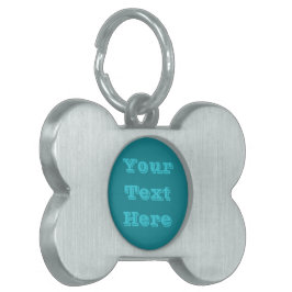 ブルーシアンティール（緑がかった色）ターコイズ春シーズンカ無地のラー ペットネームタグ