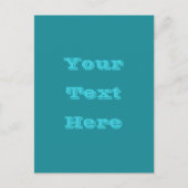 ブルーシアンティール（緑がかった色）ターコイズ春シーズンカ無地のラー ポストカード (正面)
