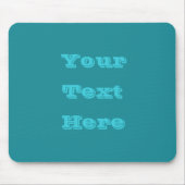 ブルーシアンティール(緑がかった色)ターコイズ春シーズンカ無地のラー マウスパッド (正面)