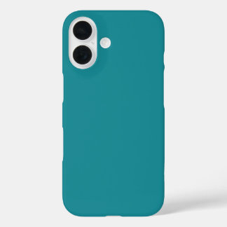 ブルーシアンティール(緑がかった色)ターコイズ春シーズンカ無地のラー iPhone 16ケース