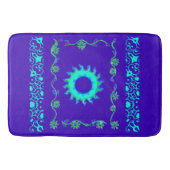 ブルーシアンブルー王室の虹色カラーアートプリント バスマット (正面)