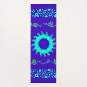 ブルーシアンブルー王室の虹色カラーアートプリント ヨガマット (裏面)