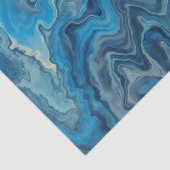 ブルーシアンホワイト大理石アクリルアブストラクション 薄葉紙 (詳細)