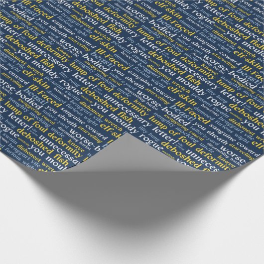 ブルーシェイクスピアおもしろい侮辱クラシック文学 ラッピングペーパー (角)