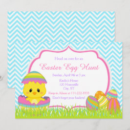 ブルーシェブロンイースターシックイースターエッグ狩り 招待状