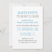 ブルーシェブロンギムナストパーティの招待状 招待状 (裏面)