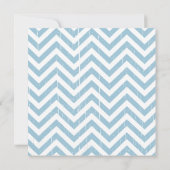 ブルーシェブロンストライプボックタイボーイベビーシャワー 招待状 (裏面)