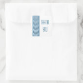 ブルーシェブロン縁どステッカー スクエアシール (バッグ)