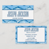 ブルーシェブロン髪マスターカラーリスト名刺 名刺 (正面/裏面)