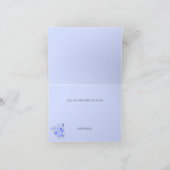 ブルーシェブロン ブライダルシャワーのお礼カード サンキューカード (内部)