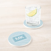 ブルーシェブロン（モノグラム） コースター (側面)