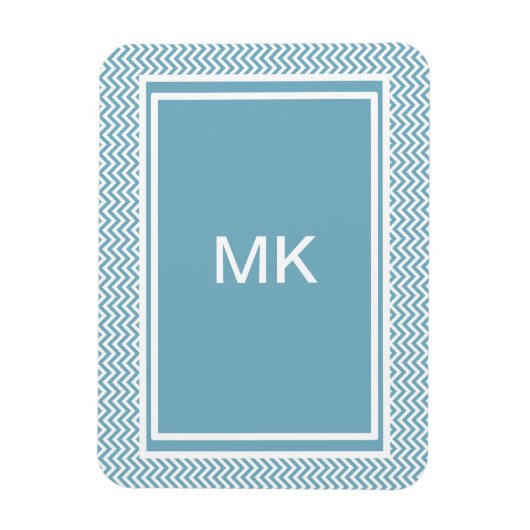 ブルーシェブロン(モノグラム) マグネット (縦)