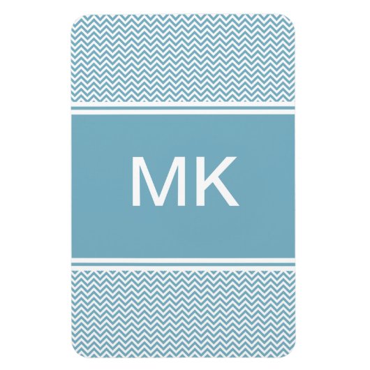 ブルーシェブロン(モノグラム) マグネット (縦)