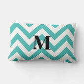 ブルーシェブロン（モノグラム） ランバークッション (裏面)