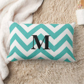 ブルーシェブロン（モノグラム） ランバークッション (ブランケット)