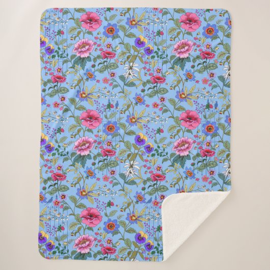 ブルーシェルパ毛布のフロログラフィー シェルパブランケット (正面)