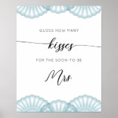 ブルーシェル キスはいくつ？ ウェディングシャワーのゲーム ポスター (正面)