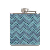 ブルーシェードのシェブロンパターン フラスク (裏面)