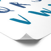 ブルーシェードアルファベットキャピタルレターキッズルーム ポスター (角)