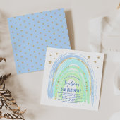 ブルーシェードレインボーバースデーパーティーの招待 招待状