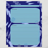 ブルーシェード料理器具レシピページ (正面/裏面)